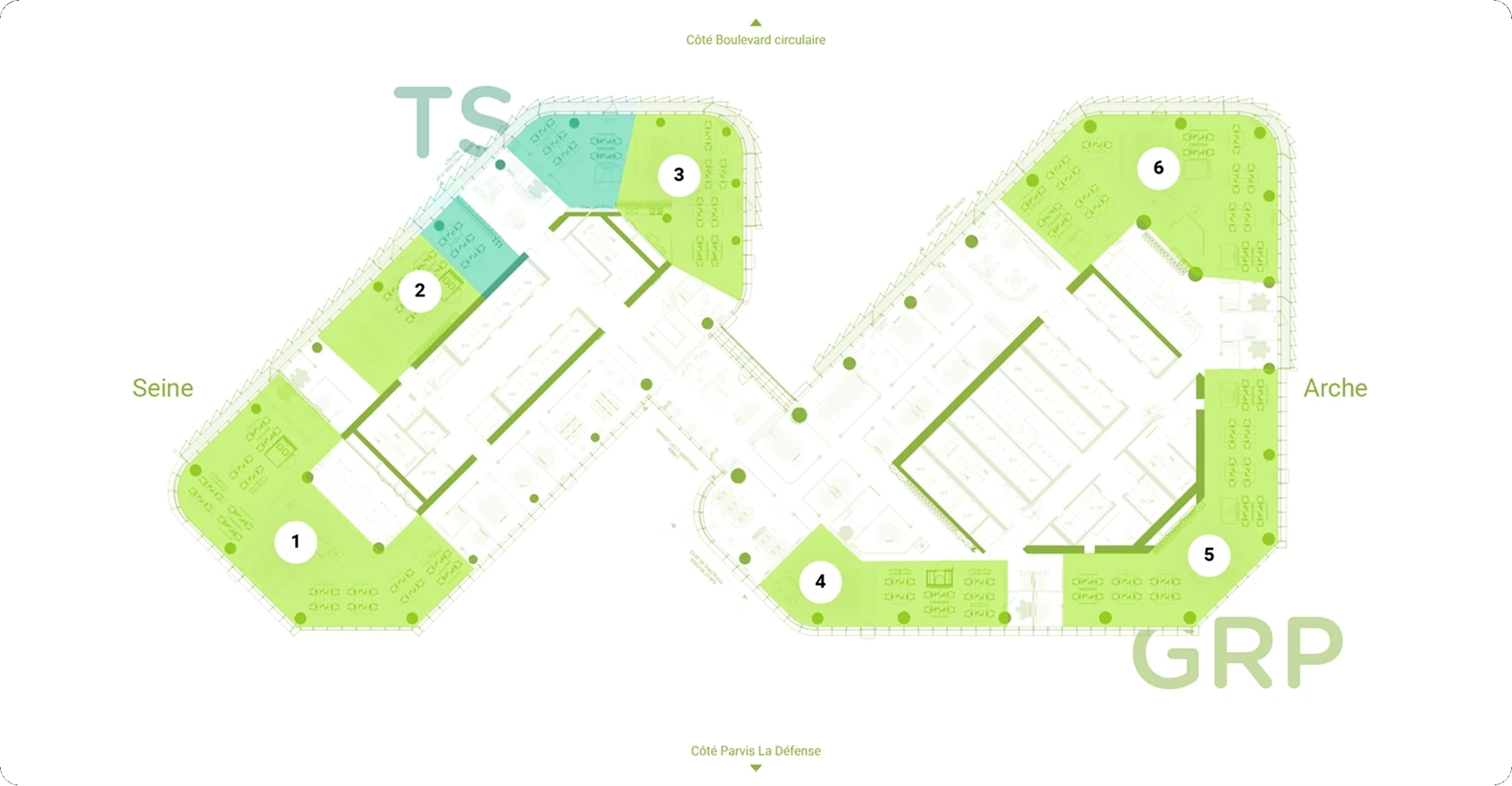 Plan de l'étage R+12