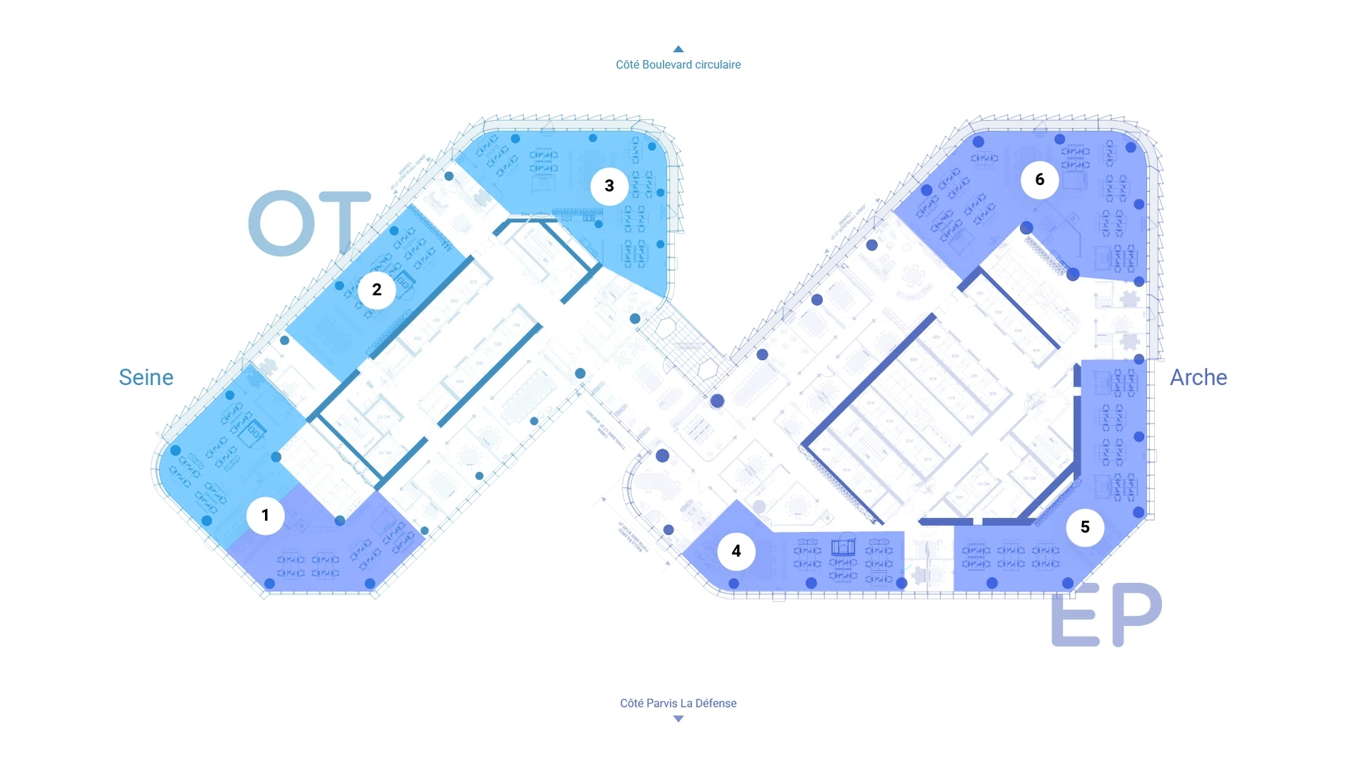 Plan de l'étage R+19